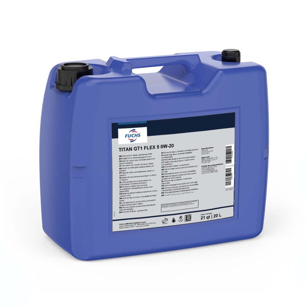 FUCHS TITAN GT1 FLEX 5 0W-20 Can 20L