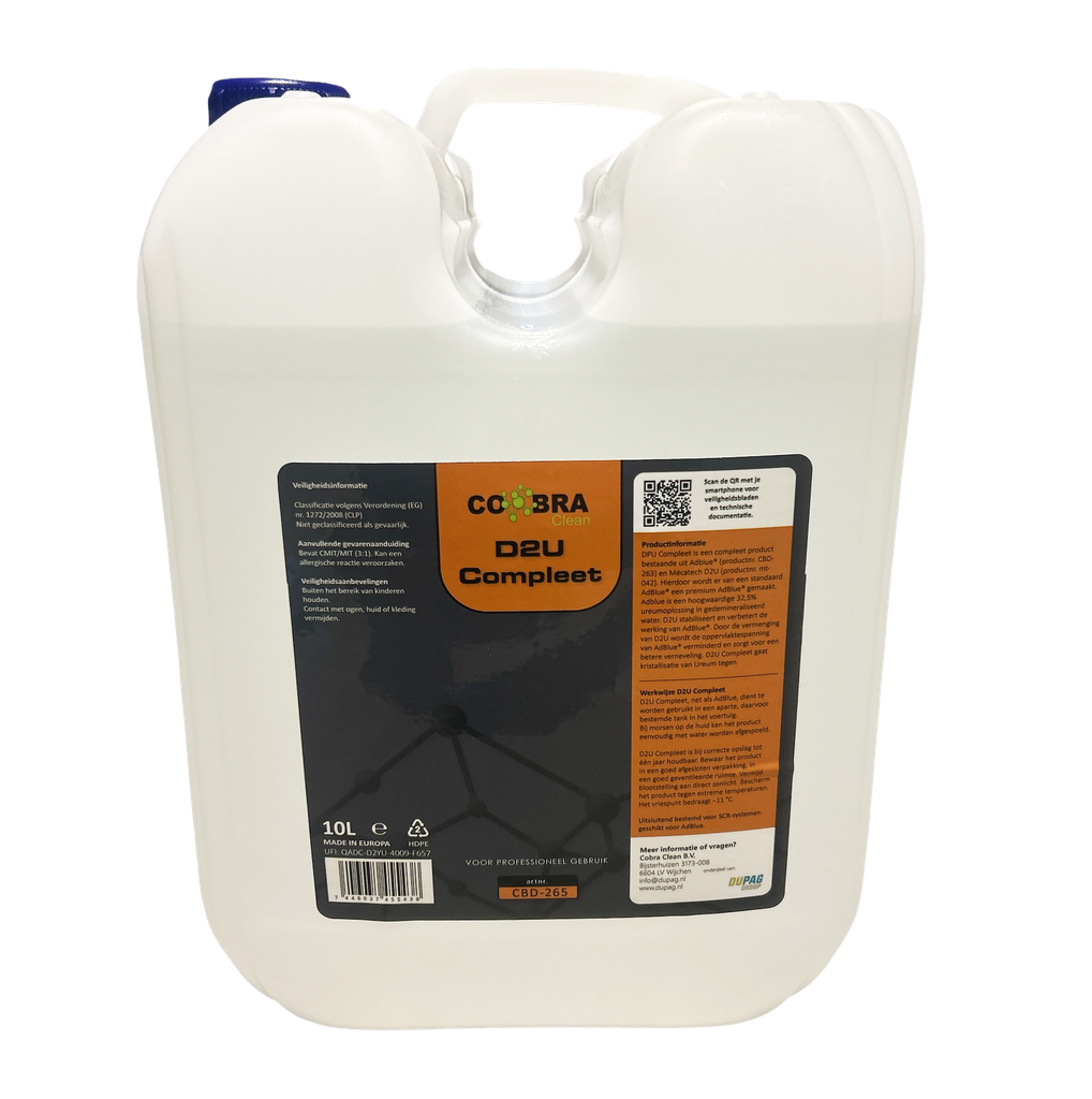[CBD-265] Cobra Clean D2U Premium Compleet 10L