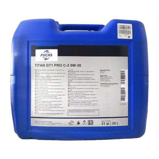 [602680051] FUCHS TITAN GT1 PRO 2010 0W-20 Can 20L
